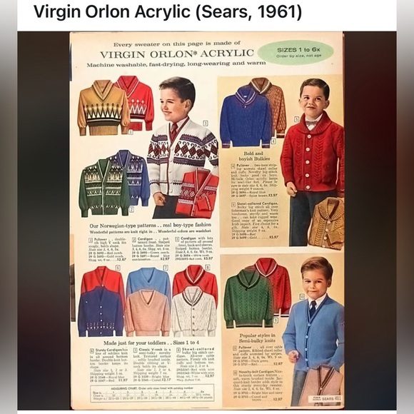 Vintage 60s Virgin Orlon Knit Sweater w/ Shawl Collar - Picture 5 of 5